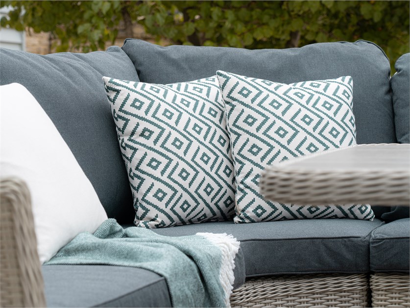 Green Geometric 45cm Square Scatter Cushion Alternative Image
