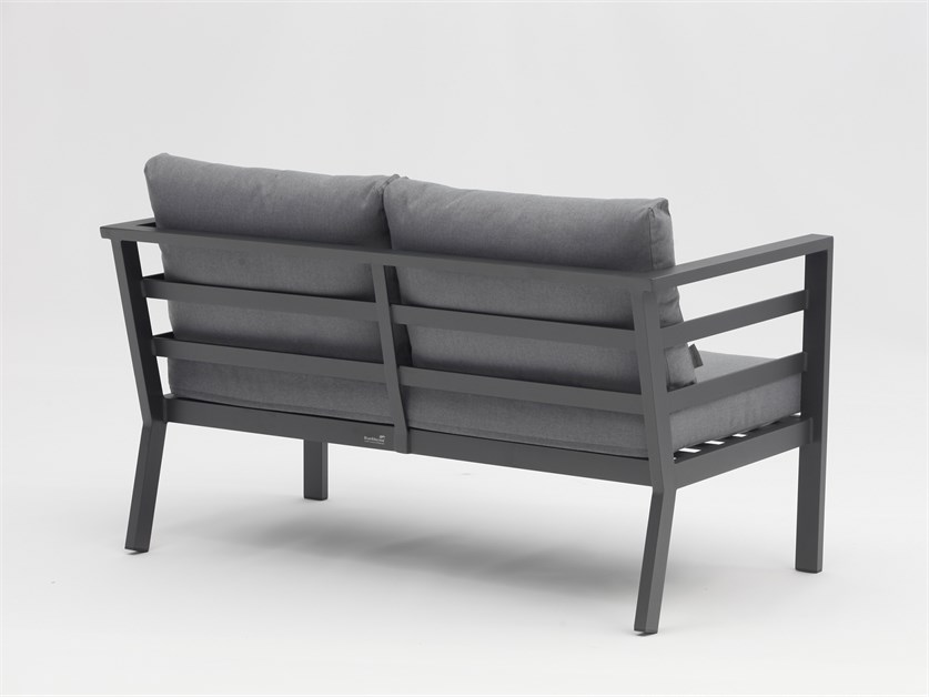Corsica Anthracite 2 Seater Sofa with 2 Armchairs & Rectangle Coffee Table Alternative Image