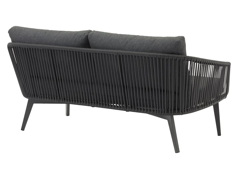 Palermo Anthracite 2 Seater Sofa with 2 Armchairs & Rectangle Ceramic Glass Coffee Table Alternative Image