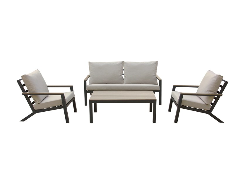 Zurich 2 Seater Sofa with Rectangle Coffee Table & 2 Armchairs Alternative Image