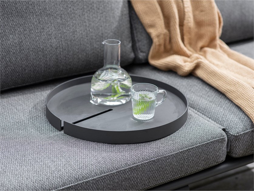Byron Charcoal Side Tray Table With Removable Top Alternative Image