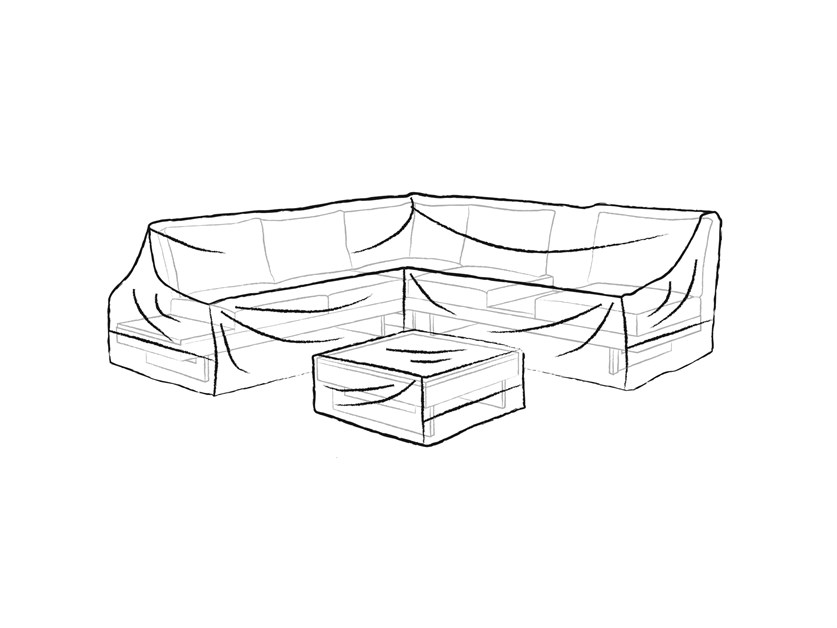 Vilamoura Square Modular Sofa with Square Coffee Table Set Covers Alternative Image