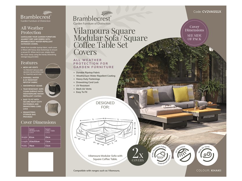 Vilamoura Square Modular Sofa with Square Coffee Table Set Covers Alternative Image