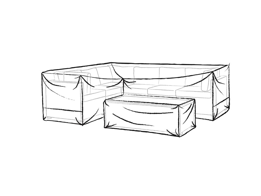 Kingscote L-Shape Sofa with Rectangle Coffee Table Set Covers - Long Right Alternative Image