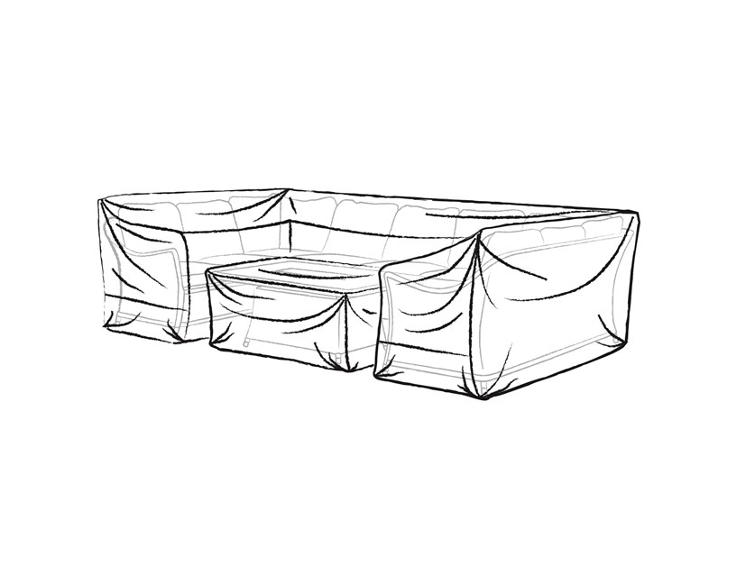 Monterey U-Shaped  Sofa with Coffee Table Firepit Set Covers Alternative Image