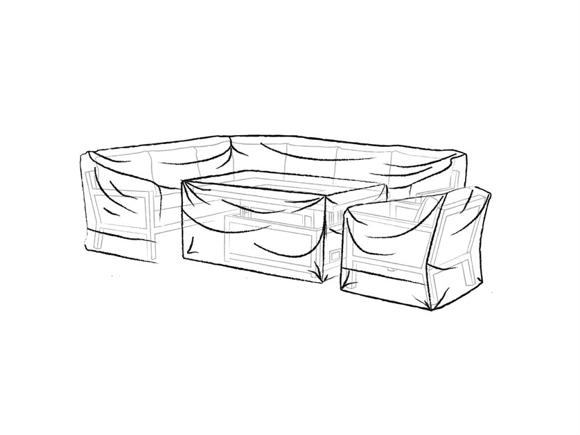 Aluminium L-Shape Sofa Set Covers including Sofa Chair - Long Right Alternative Image
