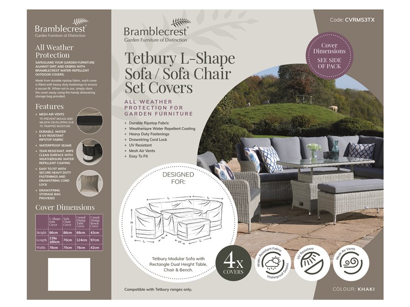 Tetbury L-Shape Sofa Set Cover including Sofa Chair Alternative Image