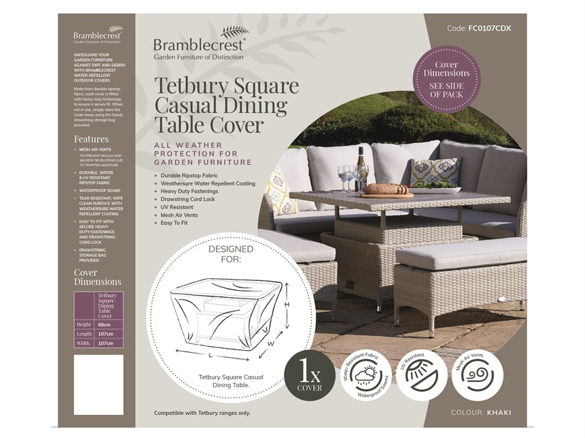 Tetbury Dual Height Square Dual Height Table Cover Alternative Image
