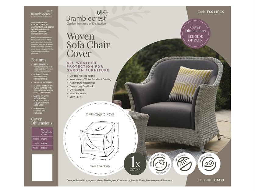 Rattan Sofa Chair Cover Alternative Image
