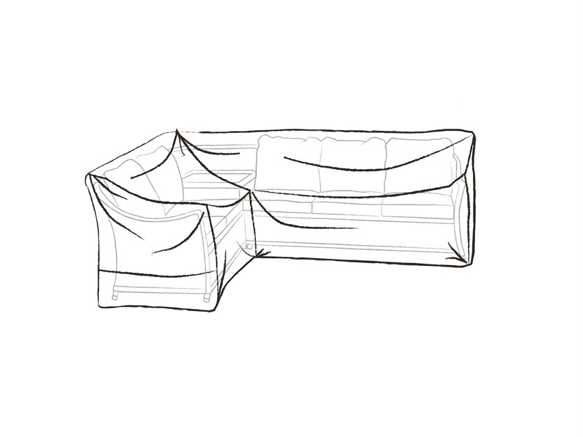 Woven L-Shape Sofa Cover - Long Right Alternative Image