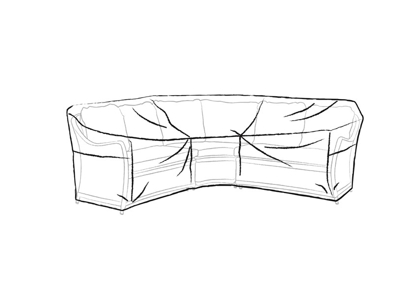 Rattan Curved Corner Sofa Cover Alternative Image