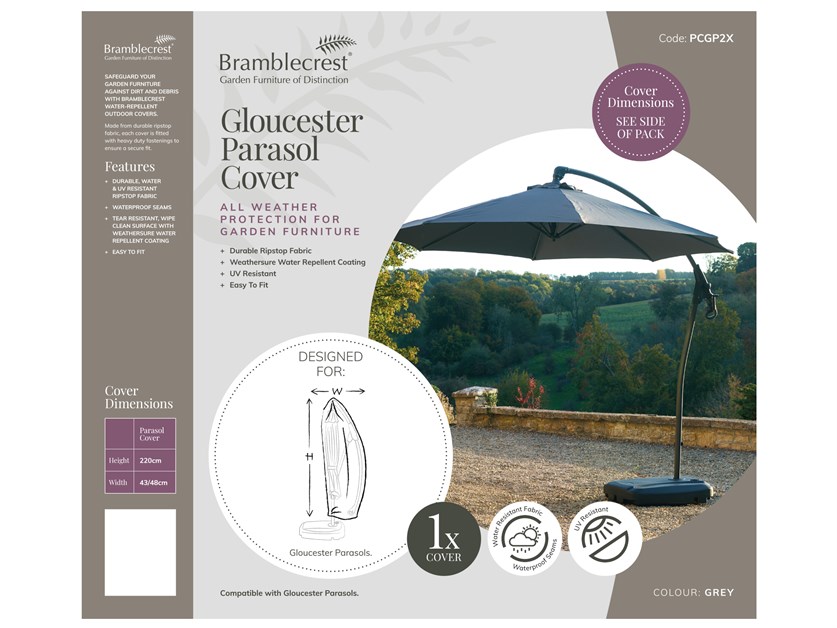 Parasol (Grey Cantilever) Cover - Gloucester Alternative Image