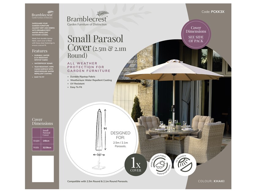 Small Parasol Cover - Suitable for 2.5m Round & 2.1m Round Alternative Image