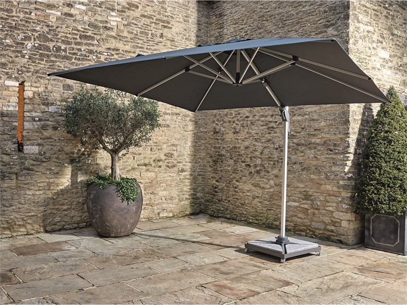 Steel Frame with Wheels for Cantilever Parasol Granite Base (Granite Not Included) Alternative Image