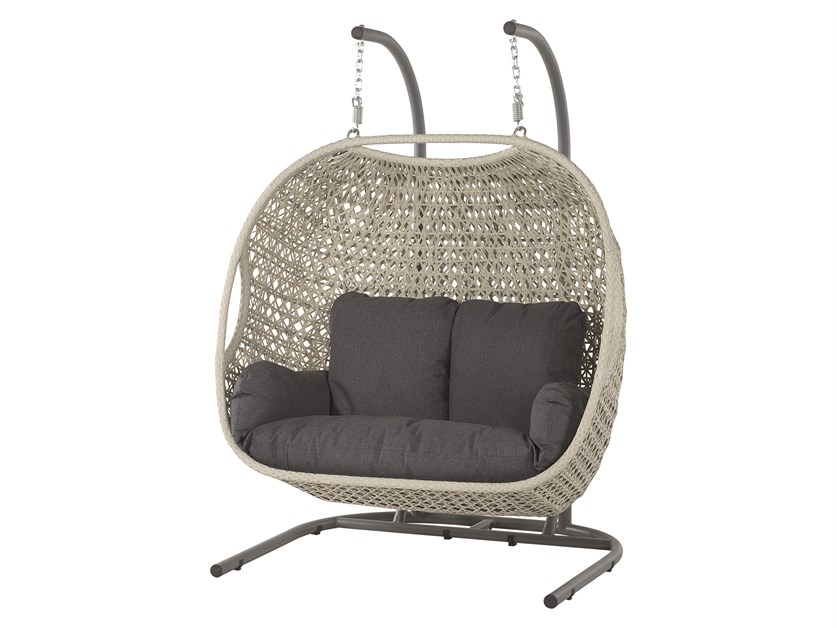 Chedworth Dove Grey Rattan Double Cocoon Alternative Image