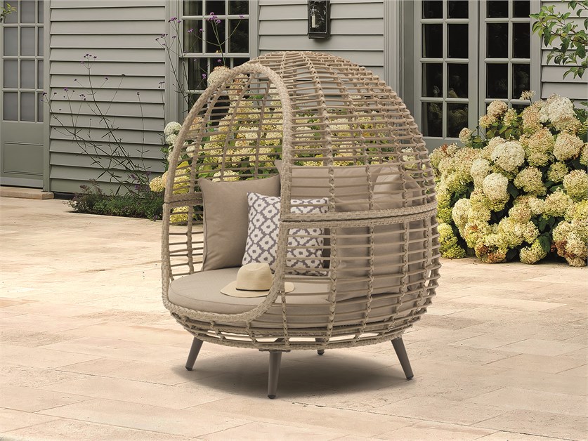 Chedworth Sandstone Rattan Open Weave Double Standing Cocoon Alternative Image
