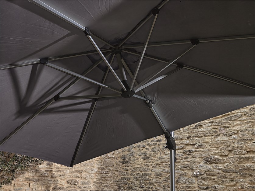 Chichester Grey 3.0 x 3.0m Square Cantilever Parasol & Cover - Without Base Alternative Image
