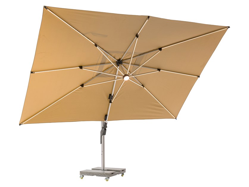 Worcester Sand 4.0m x 3.0m Rectangle Cantilever Parasol with LED Lights & Cover Alternative Image