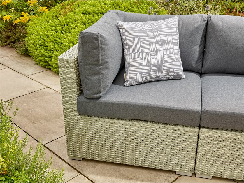 Light Grey Wicker 45cm Square Scatter Cushion - Pantone Range Alternative Image