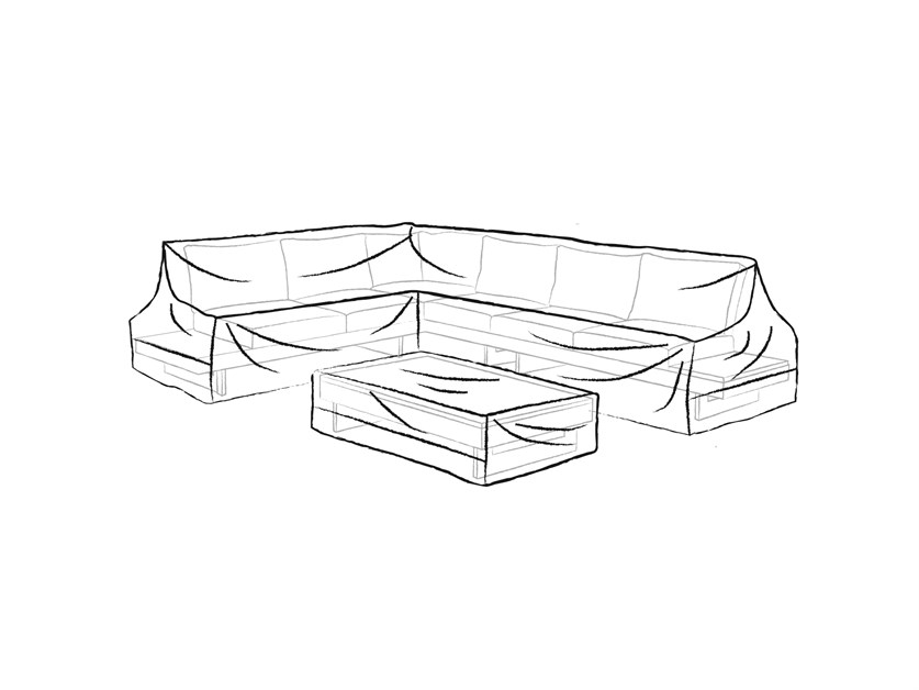 Vilamoura Rectangle Modular Sofa with Rectangle Coffee Table Set Covers Alternative Image