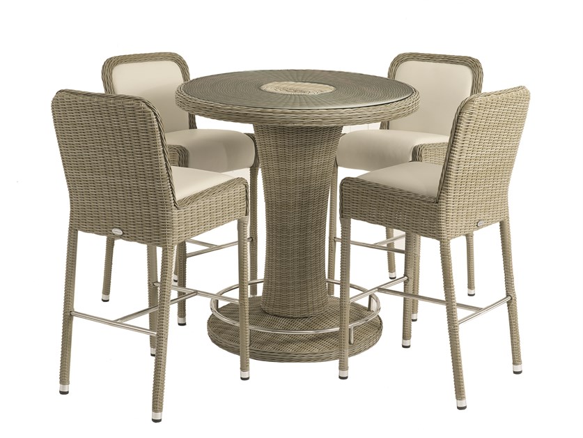 Monte Carlo Round Bar Set with 4 Bar Chairs Alternative Image