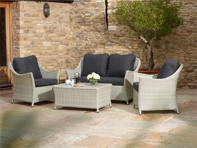 Chatsworth Rattan 2 Seater Sofa with Rectangle Coffee Table & 2 Armchairs Alternative Image