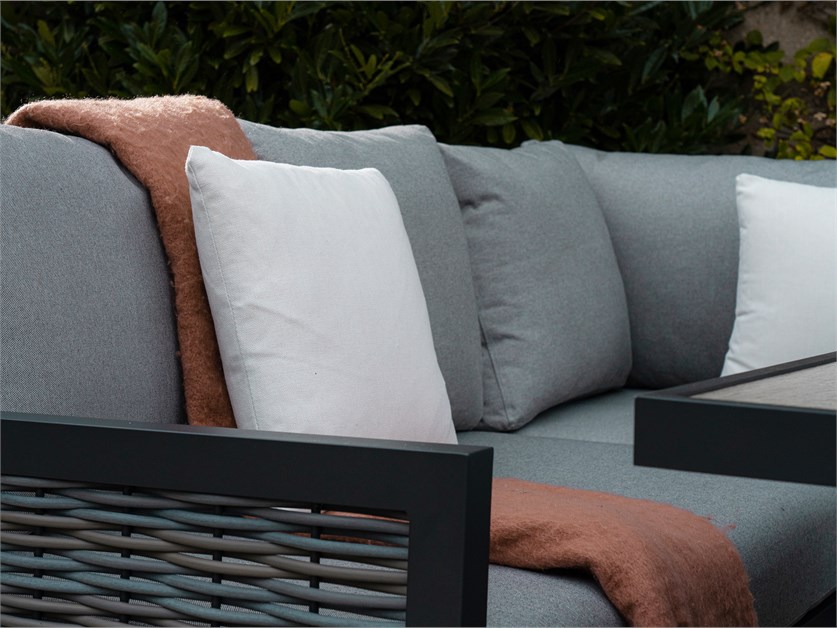 Portofino Wicker 3 Seater Sofa with Dual Height Table, 2 Sofa Chairs & Stools Alternative Image