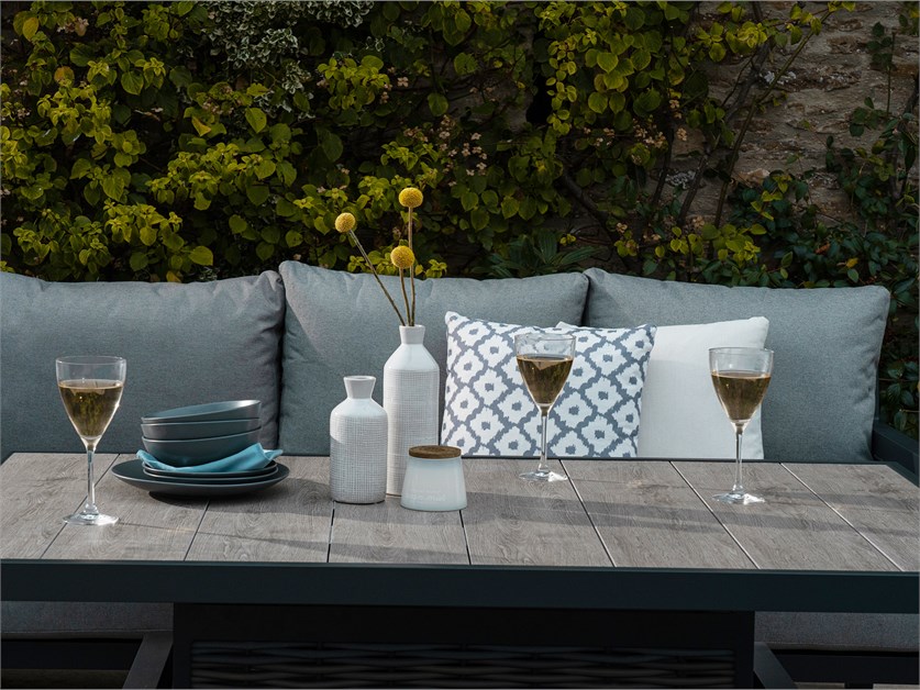 Portofino Wicker 3 Seater Sofa with Dual Height Table, 2 Sofa Chairs & Stools Alternative Image