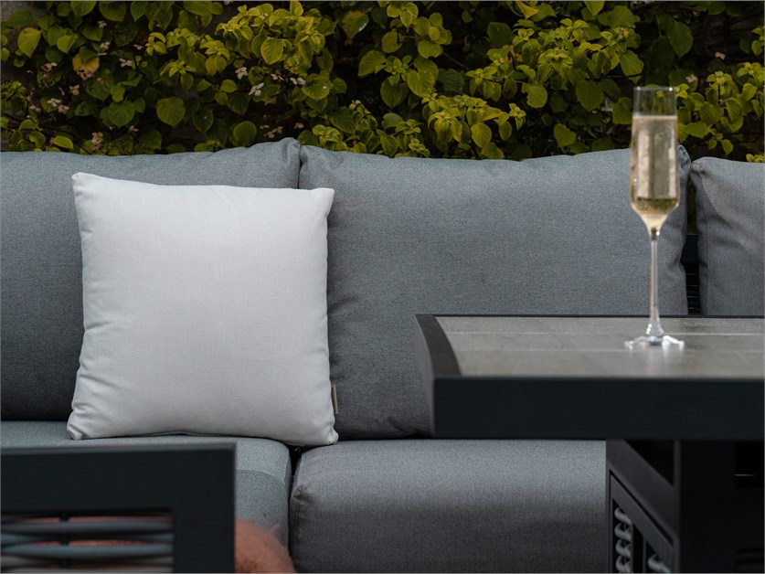 Portofino Wicker L-Shape Sofa with Rectangle Firepit Table, Sofa Chair & Bench Alternative Image