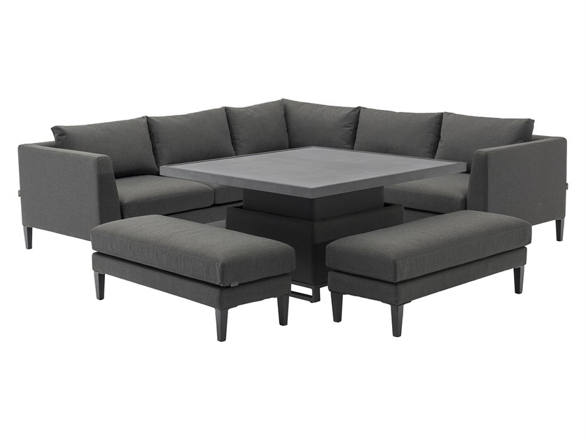St Lucia Corner Sofa with Square Dual Height Table & 2 Benches Alternative Image