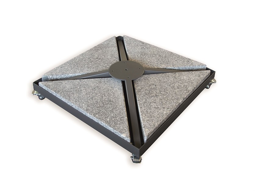 Steel & Granite Cantilever Parasol Base with Wheels (includes Granite Quadrants) Alternative Image