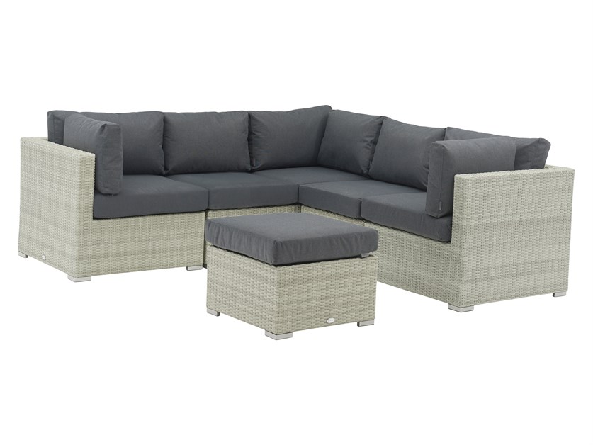 Kingscote Cloud Rattan Corner Sofa with Coffee Table / Footstool Alternative Image