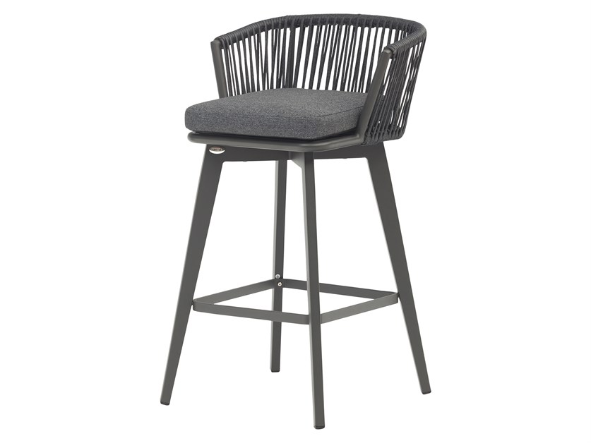 Palermo Anthracite Square Bar Table with 4 Bar Chairs Alternative Image