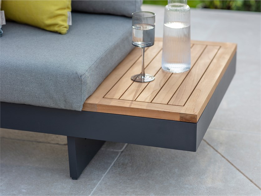 Vilamoura Rectangle Modular Sofa with Rectangle Teak Coffee Table Alternative Image
