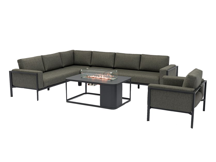 Brisbane L-Shape Sofa Set with Rectangle Firepit Table Alternative Image