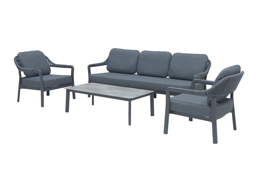 Capri 3 Seater Sofa with Rectangle Coffee Table & 2 Armchairs Alternative Image