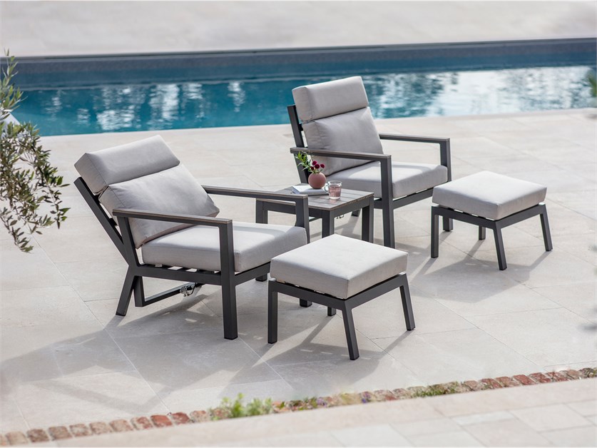 Zurich Recliner Set with 2 Footstools & Side Table