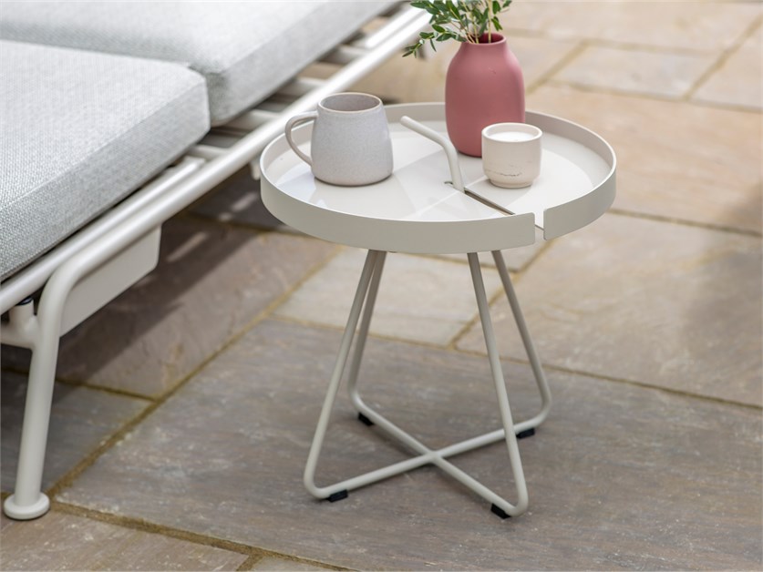 Byron Mocha Side Tray Table With Removable Top