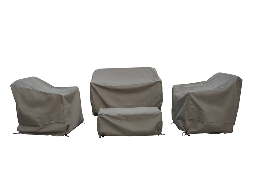 Rattan 2 Seater Sofa, 2 Sofa Chairs & Coffee Table Set Covers