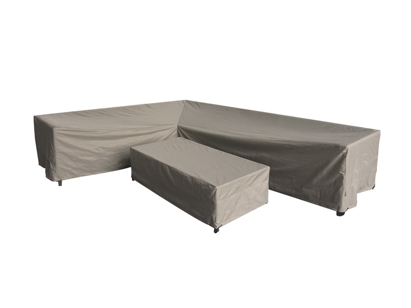Aluminium L-Shape Sofa with Rectangle Coffee Table Set Covers - San Marino / Tuscan