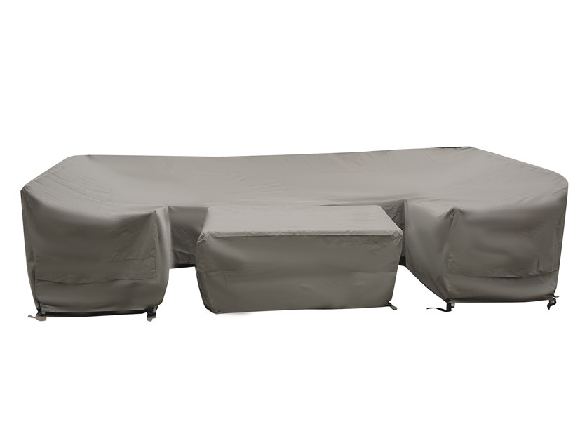 Monterey U-Shaped  Sofa with Coffee Table Firepit Set Covers