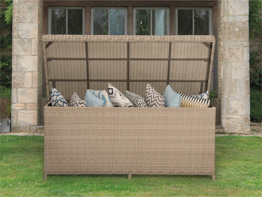 Chedworth Sandstone Rattan Large Cushion Box with Liner