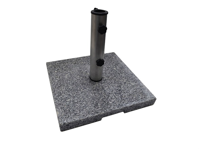 Granite Square Parasol Base with Stainless Steel Tube (15kg)