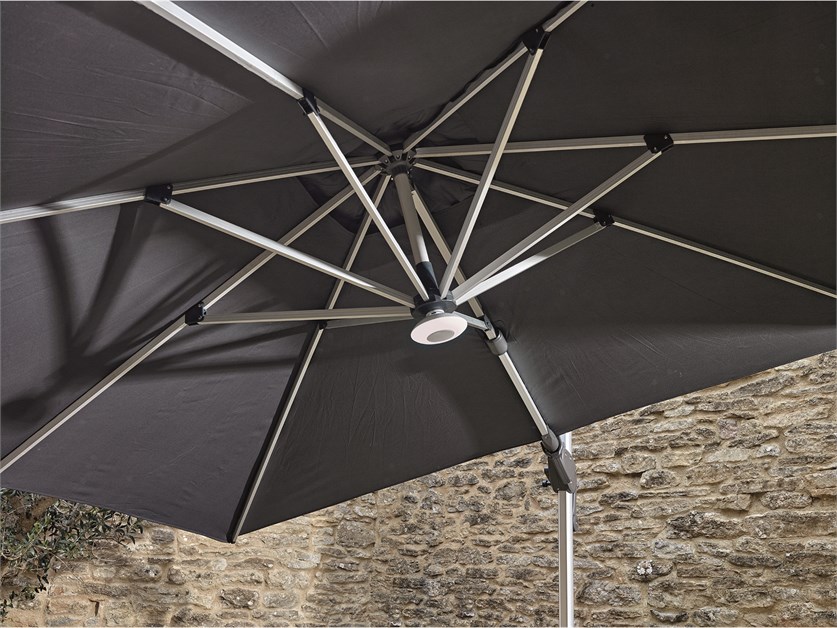 Cantilever Parasol LED light with Bluetooth Speaker