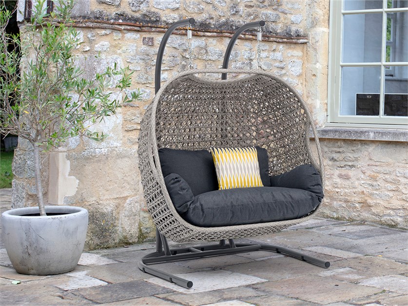 Wentworth Rattan Double Hanging Cocoon