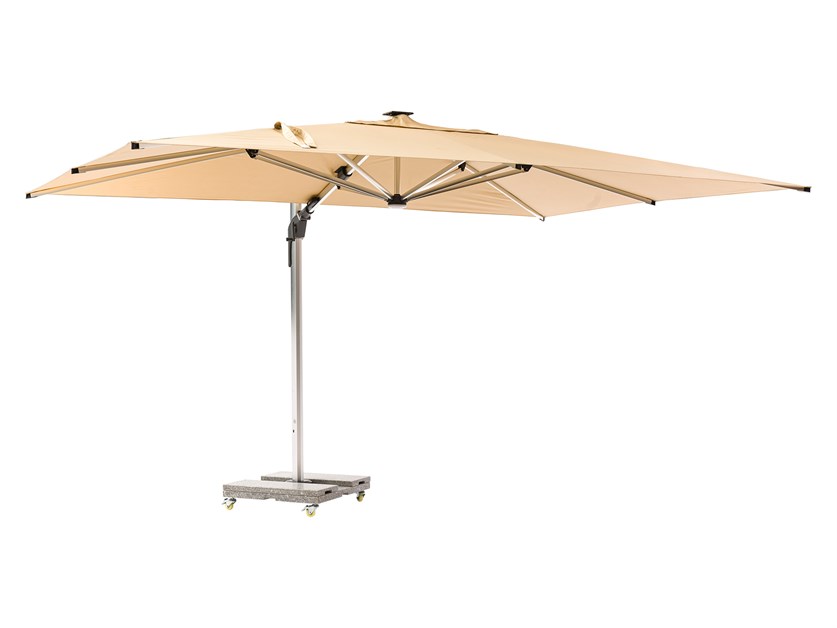 Worcester Sand 4.0m x 3.0m Rectangle Cantilever Parasol with LED Lights & Cover