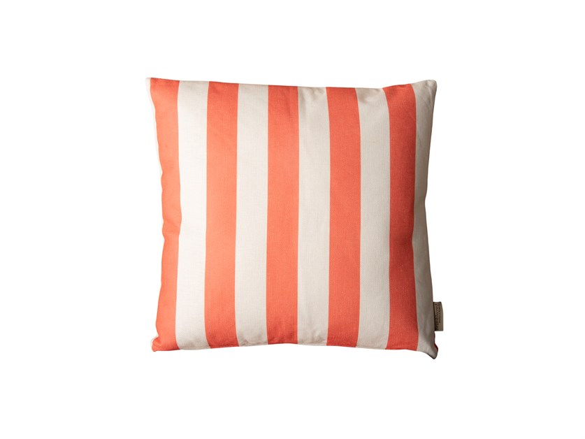 Burnt Orange Stripe Square 45cm Scatter Cushion