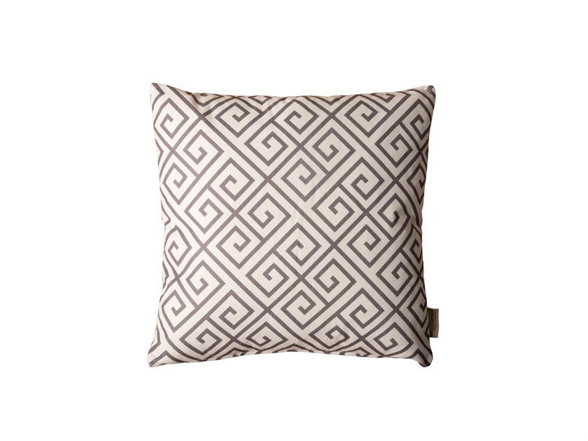 Cocoa Greek Key Square 45cm Scatter Cushion