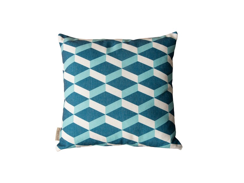 Turquoise Cubic Square 45cm Scatter Cushion