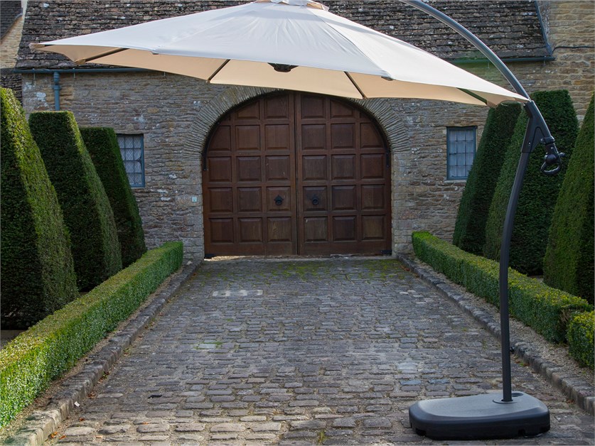 Gloucester Sand Cantilever Parasol with Cover and Base